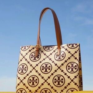 Tory Burch Monogram Embossed Tote